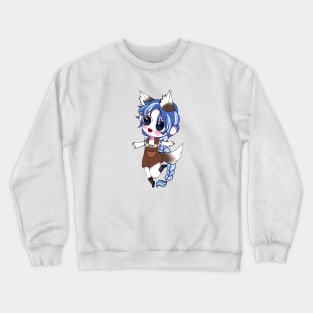 White Brown Wolf Crewneck Sweatshirt